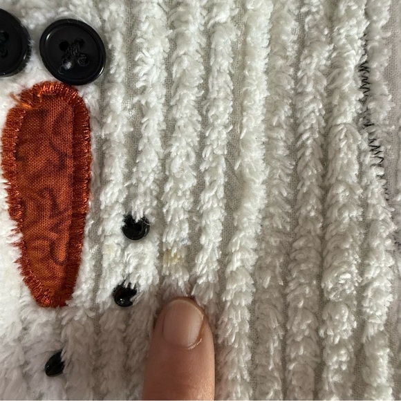 Allsport Denim Jean Shirt Size Large Longsleeve  Women Snowman Applique Granny - Picture 9 of 10